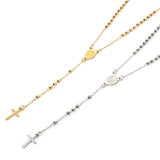 Stainless steel prayer beads rosary necklace for women by HSF Marketplace