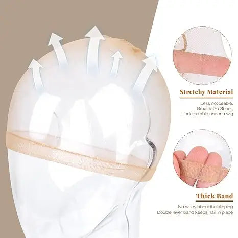 10-piece invisible no-slip stretchy wig caps for lace front wigs by HSF Marketplace