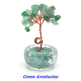 Lucky Money Tree Natural Crystals Aquamarine Fortune Feng Shui Reiki Healing Lapis Lazuli Tree of Life Home Decor Birthday Gifts