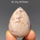 Pure Natural Madagascar Cherry Blossom Agate Water Drop Pendant Drilled Hole Healing Energy Crystal Home Decor DIY Jewelry Gift