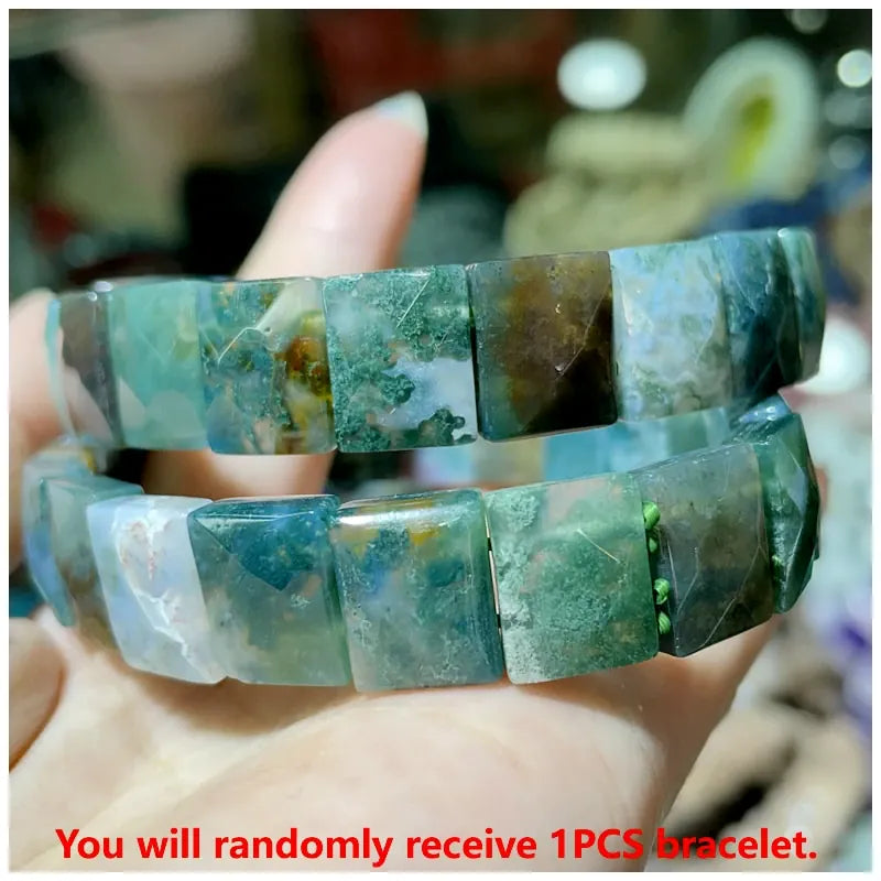 Classic elastic natural stone bracelet by HSF Marketplace for men and women
