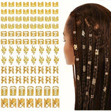 70-piece Hair Beads and Cuffs Set for Braids, metal hair styling accessories by HSF Marketplace