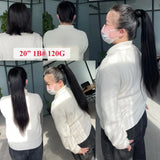 Doreen clip-in ponytail hair extensions, 100% Remy human hair wrap ponytail piece, 14 to 24 inches