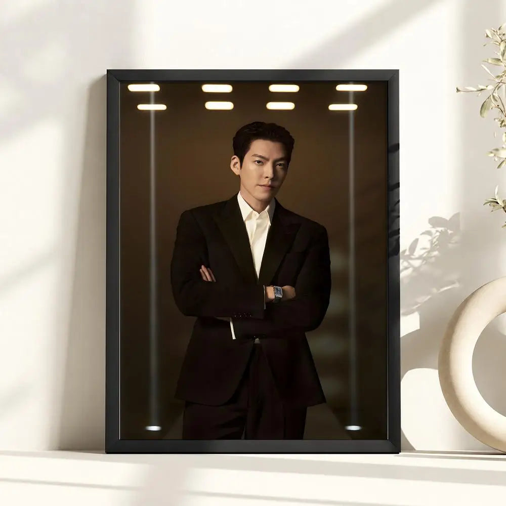 Kim WooBin celebrity portrait style poster, K-Culture home decor wall art by HSF Marketplace