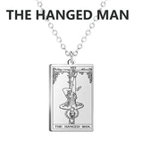 Dawapara Tarot Cards necklace for women featuring stainless steel chain and Major Arcana tarot charm, ideal for divination jewelry.