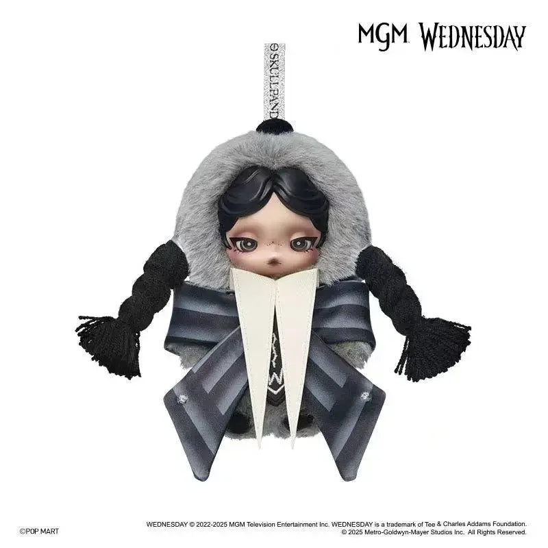 POPMART Skullpanda × My Melody Kuromi Amid Flowers Wednesday plush doll pendant blind box keychain