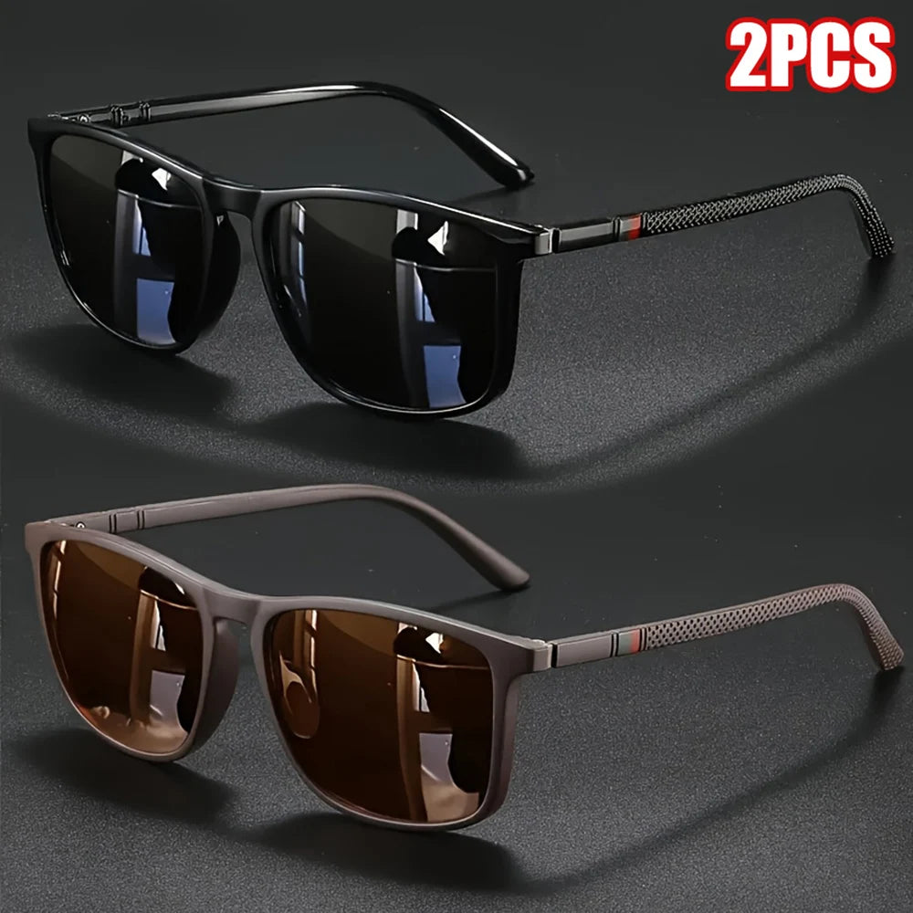 Luxury square vintage polarized cycling sunglasses by HSF Marketplace, UV400 protection, suitable for men and women.