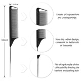 3PCS Hair Loop Tool Set with 2PCS French Braid Tool Loop 1PCS Rat Tail Comb Metal Pin Tail Braiding Comb for Hair Styling