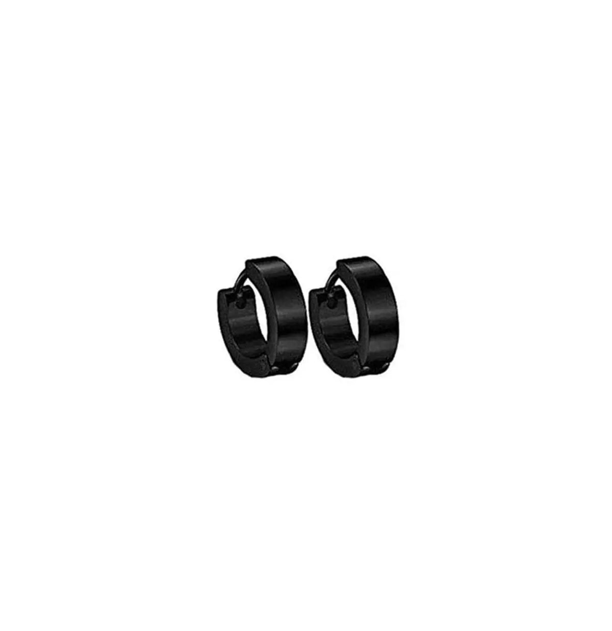 Black stainless steel stud earrings set for men and women by HSF Marketplace
