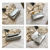 Red retro metal pin design women’s PU leather crossbody bag with chain strap, stylish handbag and clutch from HSF Marketplace.