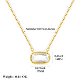 Women's vintage birthstone necklace with stainless steel pendant by HSF Marketplace