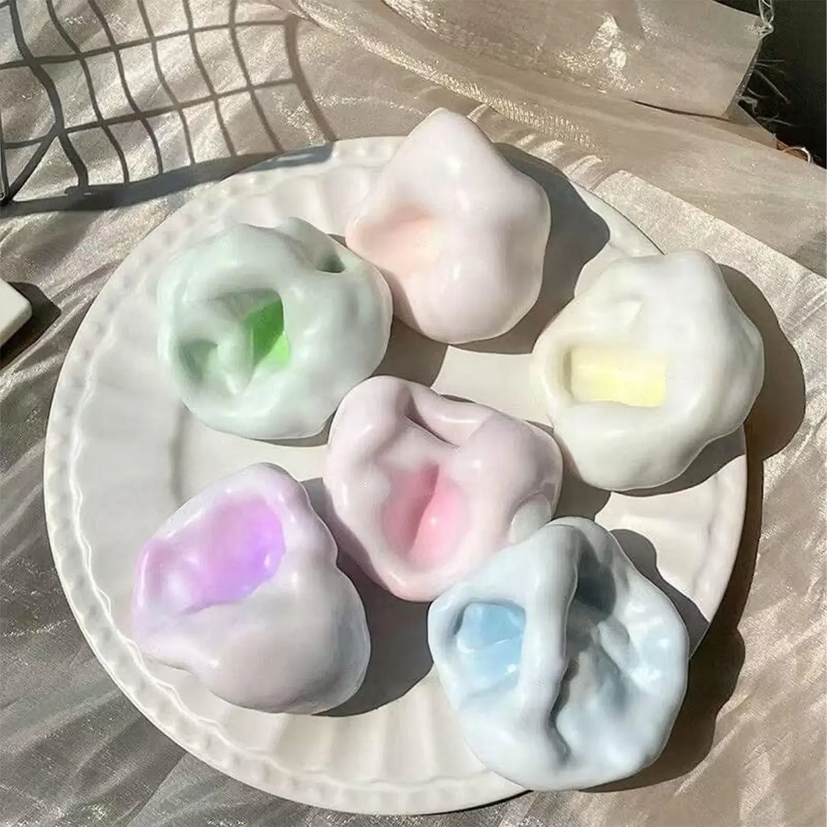 2026 new Soft Ice Skin Glutinous Rice Cake Squeeze Stress Ball, Cute Fidget Toy, Decompression Sensory Toy for Adults & Teens