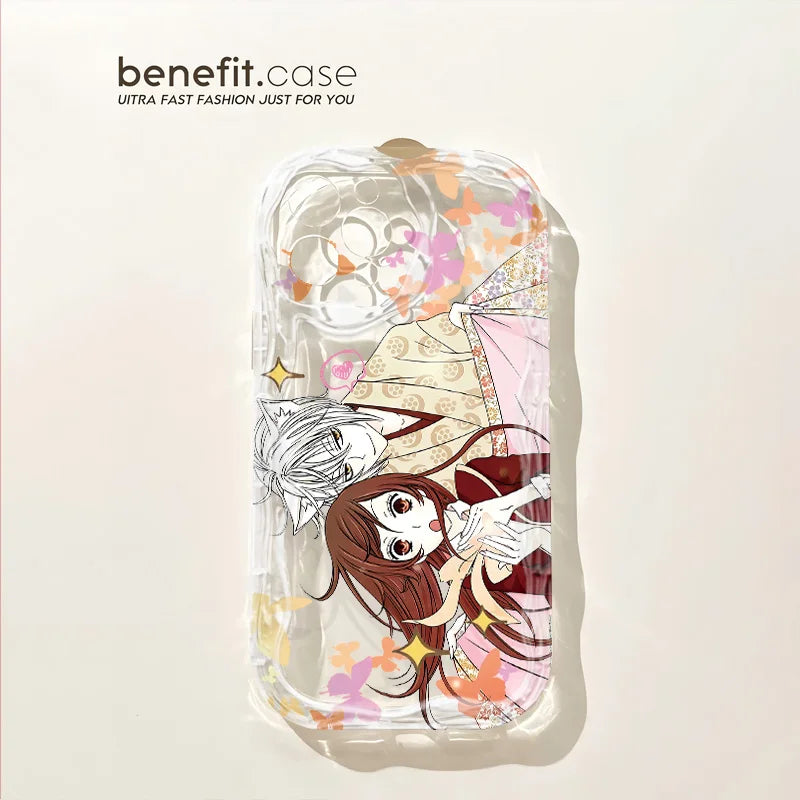 Anime Kamisama Kiss phone case for iPhone 17e to 11 Pro Max, featuring colorful character artwork