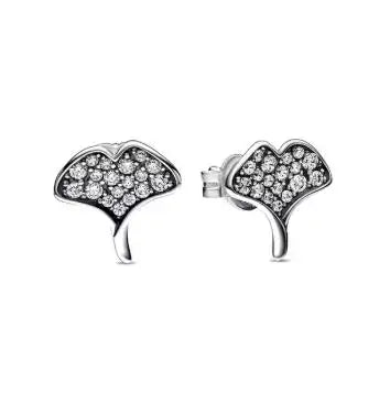 925 sterling silver herbarium cluster heart halo stud earrings for women, sparkling wedding jewelry