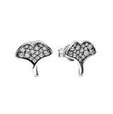 925 sterling silver herbarium cluster heart halo stud earrings for women, sparkling wedding jewelry