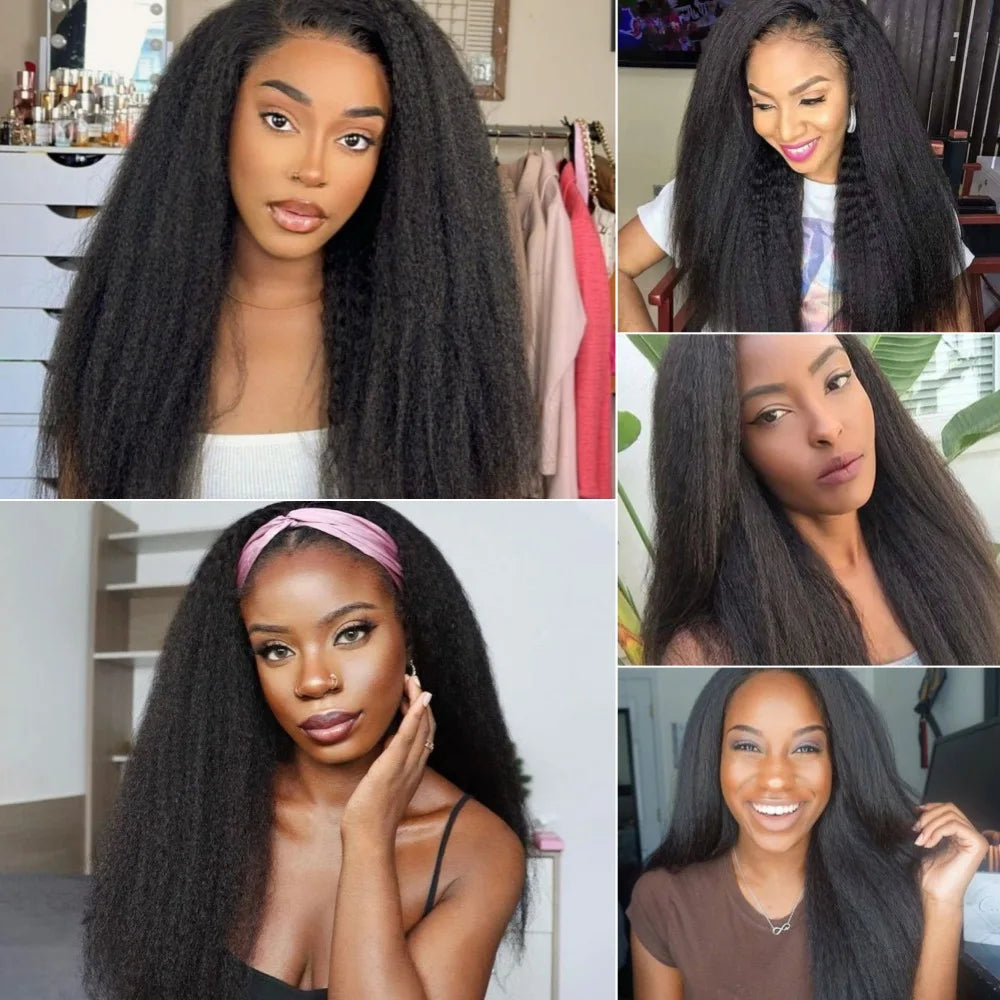 Kinky Straight Closure With Human Hair Bundles Yaki Straight Human Hair Bundles And Weaves With Frontal Closure Hair Extensions