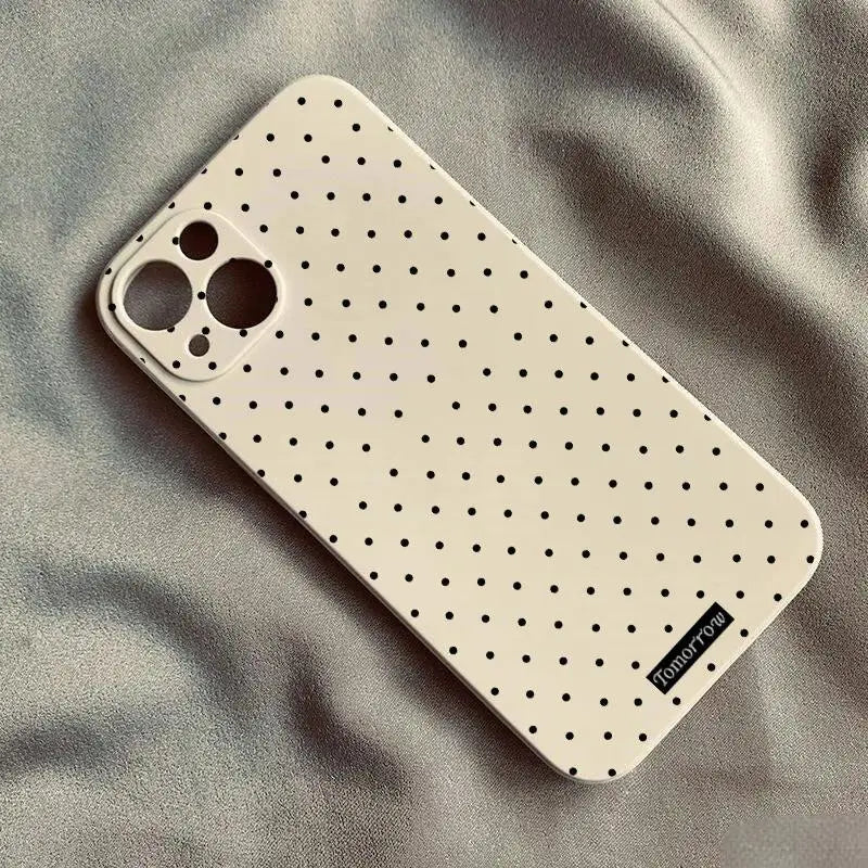 Stylish Polka Dot Phone Case for iPhone Models 11 to 18