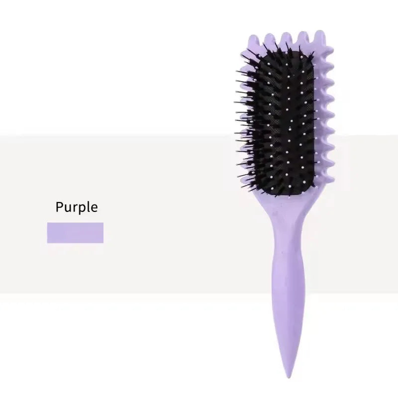 Big curved air cushion comb by HSF Marketplace for all hair types, designed for gentle detangling and scalp massage