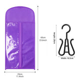 1/2Set Wig Storage Bag With Hanger Hair Bags With Plastic Hanger for Hair Black Wig Organizer Hangers For Multiple Wigs