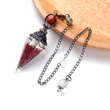 Natural stone pendulum pendant for jewelry making and energy work by HSF Marketplace