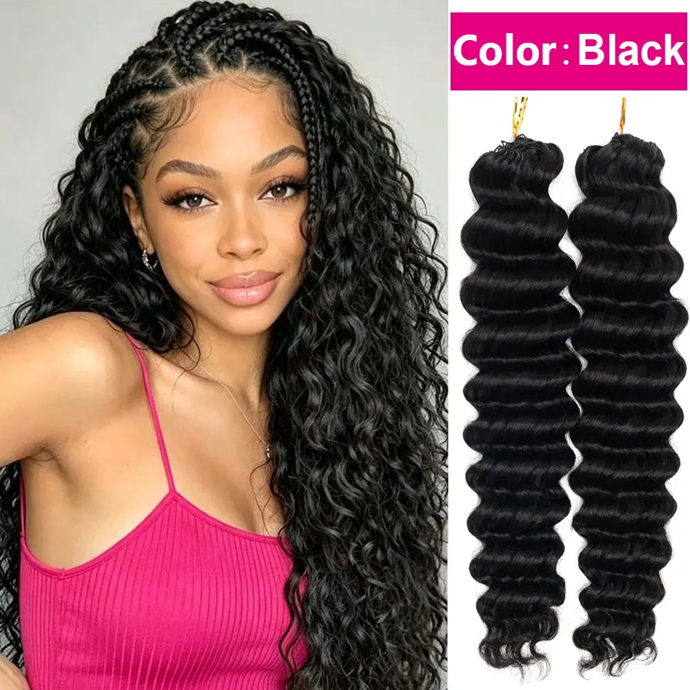 #27 Honey Blonde Miracle Knots Crochet Human Hair Deep Wave Feather Crochet Hair For Boho Braids Burmese Curly Crochet Hair Deep Wave Bundles 100% Human Hair Crochet Hair Extension Deep Curly Crochet Hair For Black Woman  #30