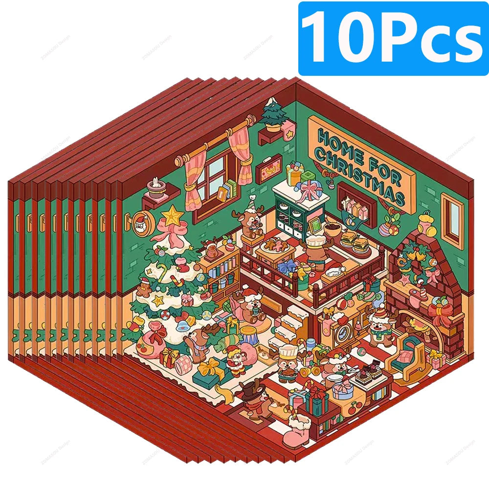 3D landscaping stickers for miniature scenes by HSF Marketplace, featuring detailed greenery and outdoor elements