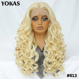 Latisha Lace Frontal Wigs 13x6 Synthetic High Temperature Fiber HD Lace Frontal Wigs 24 Inch Loose Curls Lace Wig For Afro Wome