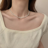 Elegant white pearl choker necklace for women and men by HSF Marketplace