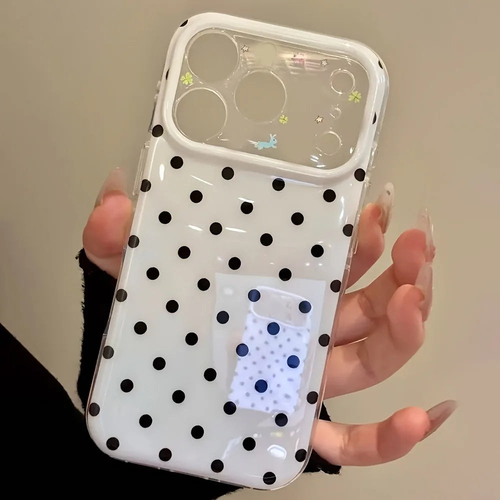 Minimalist polka dot shockproof phone case for iPhone Pro Max by HSF Marketplace