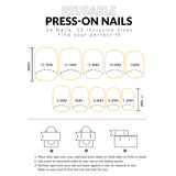24pcs HSF Marketplace short square false nails with black and white zebra print, polka dots, and French tips