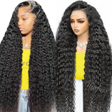 613 Deep Wave HD Lace Frontal Wig Density Long Blonde Curly Wig Water Wave 613 Wig Pre Plucked With Baby Hair for WomenReady to Wear On Clearance Sale Pre Plucked Wig Party Work