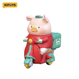 52TOYS LuLu the Piggy Burger Express movable collectible action figure desktop decoration, design may vary