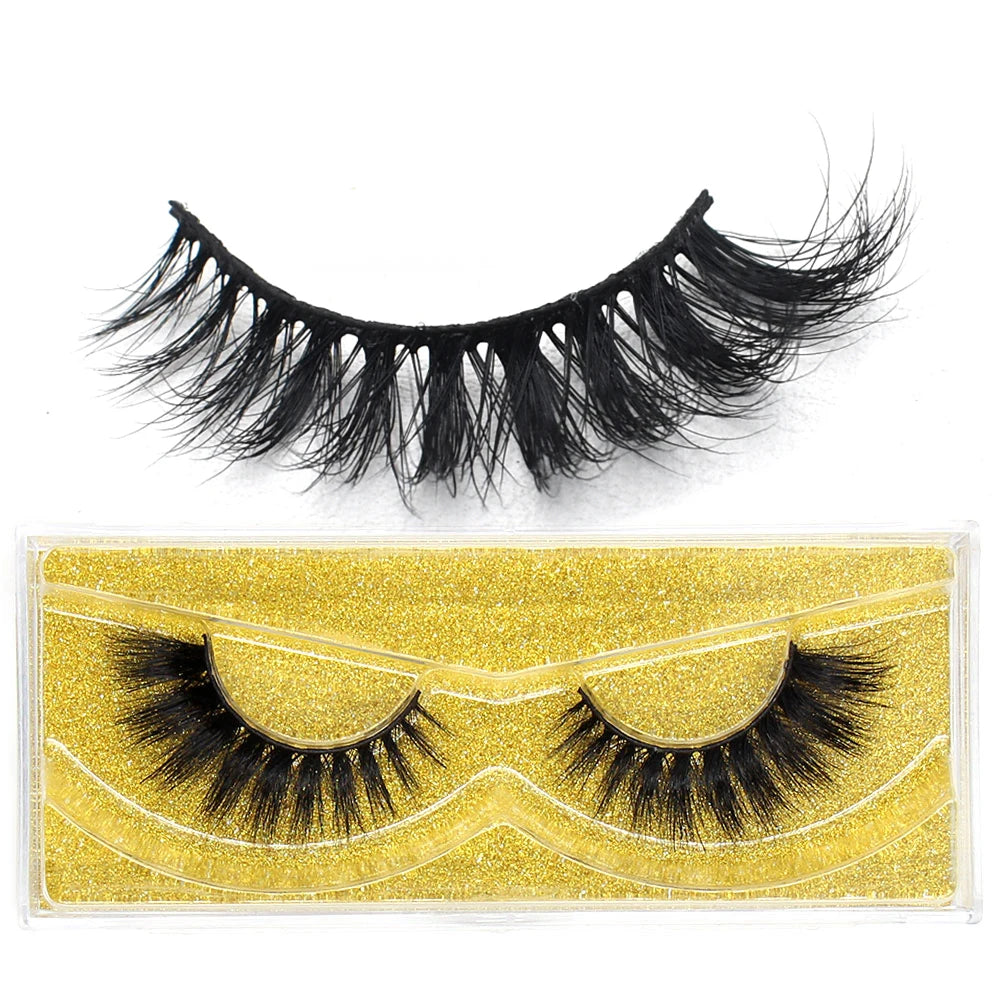 Dropshipping 3D Mink Eye Lashes Fluffy Volume Eyelash Extension Natural Wispy Full Strip Mink False Eyelashes Bulk Lash Makeup