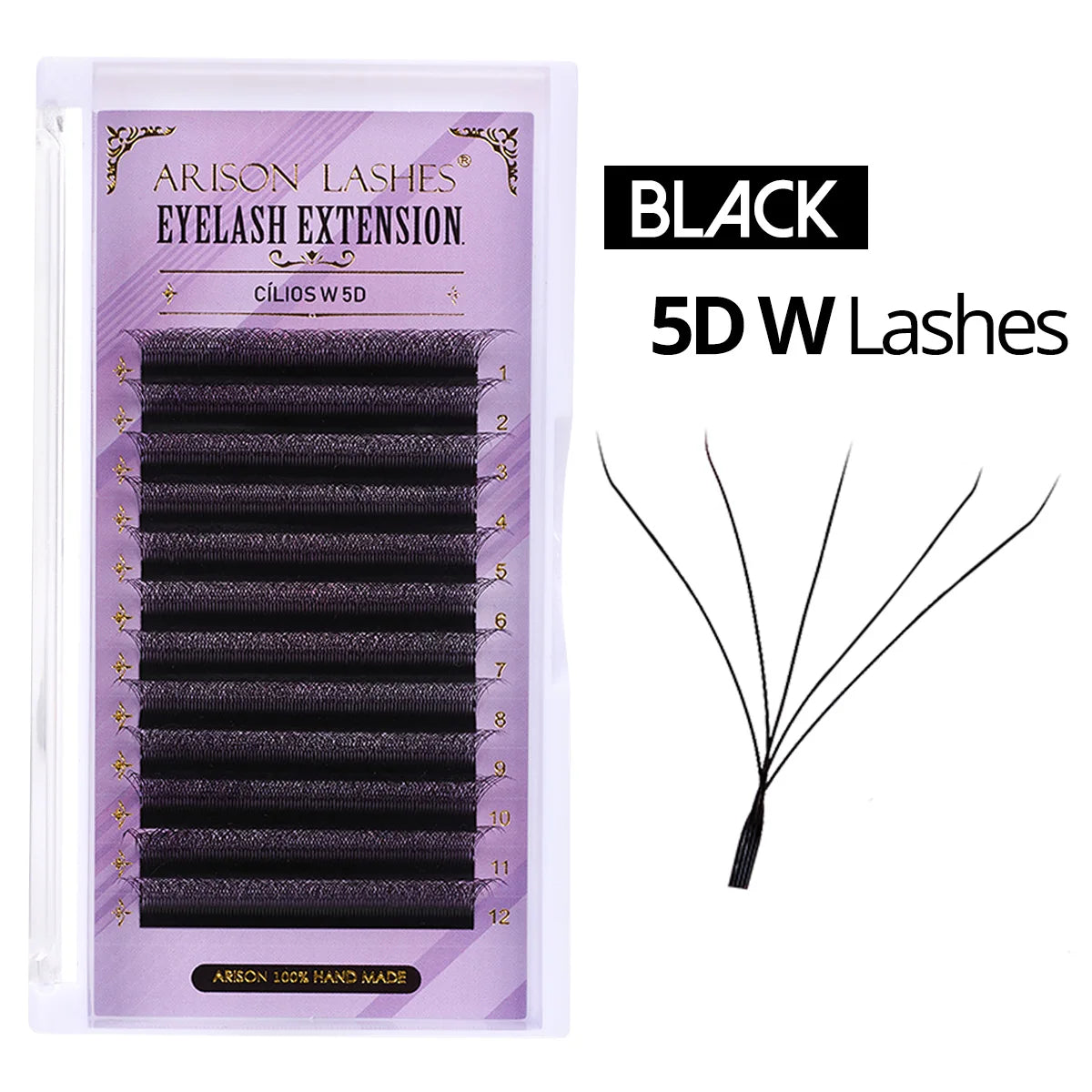 Arison 3D-6D W-Shape false eyelash extensions for volume fans by HSF Marketplace