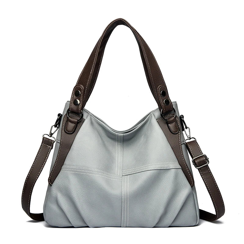 Genuine Soft Leather Handbags for Women Vintage Shoulder Tote Bag Luxury Designer Ladies Large Capacity Purse Bags Sac A Main