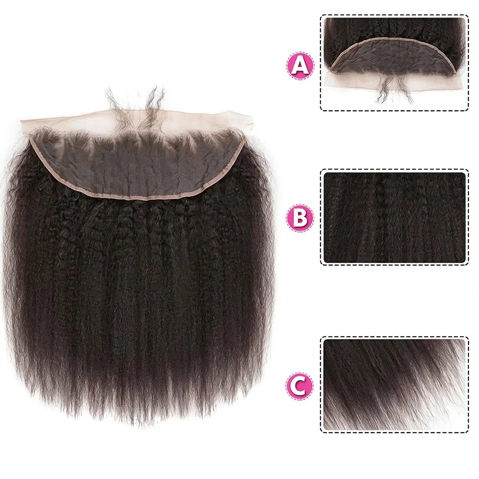 Peruvian Kinky Straight Hair Bundles With 4x4 Closure 100% Remy Human Hair Extension 1 2 Bundles With Closure Weave Bundles M