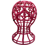 Foldable lantern-shaped plastic wig stand for hats and wigs by HSF Marketplace