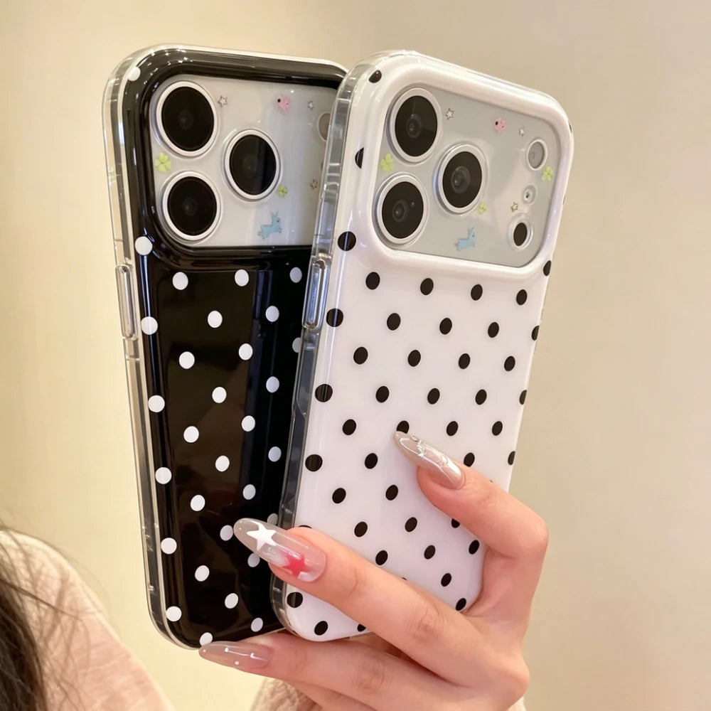 Minimalist polka dot shockproof phone case for iPhone Pro Max by HSF Marketplace