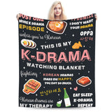 K-Drama inspired plush blanket by HSF Marketplace, featuring a soft design for cozy comfort and style
