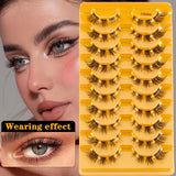 Natural full 3D false eyelashes for cat eye looks by HSF Marketplace