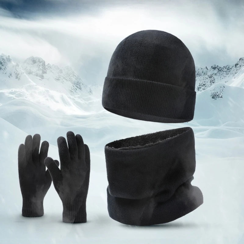 Men's winter hat, scarf and glove set by HSF Marketplace for outdoor sports