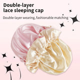 Two-tone satin reversible bonnet for sleeping and hair protection by HSF Marketplace