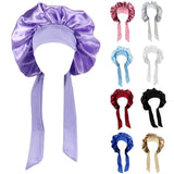 Satin sleep cap for hair care by HSF Marketplace, soft stylish nightwear bonnet for protecting hair during sleep