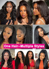 12A Kinky Straight Crochet Human Hair Bundles Miracle Knots Crochet Hair Human Hair Crochet Braids 16-26 Inch Burmese Curly Feather Crochet Human Hair Extension Pre Separated Knotless Reusable Crochet Human Hair For Black Wom