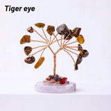 12pcs/box Natural Gemstone Crystal Chakela Lucky Tree With Agate Base Home Office Desk Living Room Crystal Decor Mini Sized Home