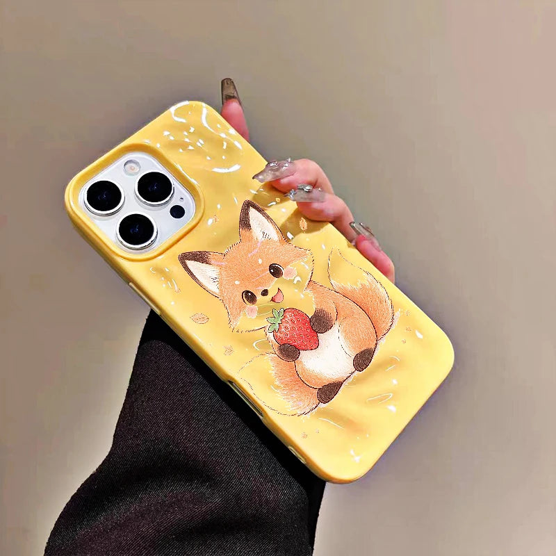 Cartoon Fox iPhone Case for Apple Models 11-18 with Unique Design