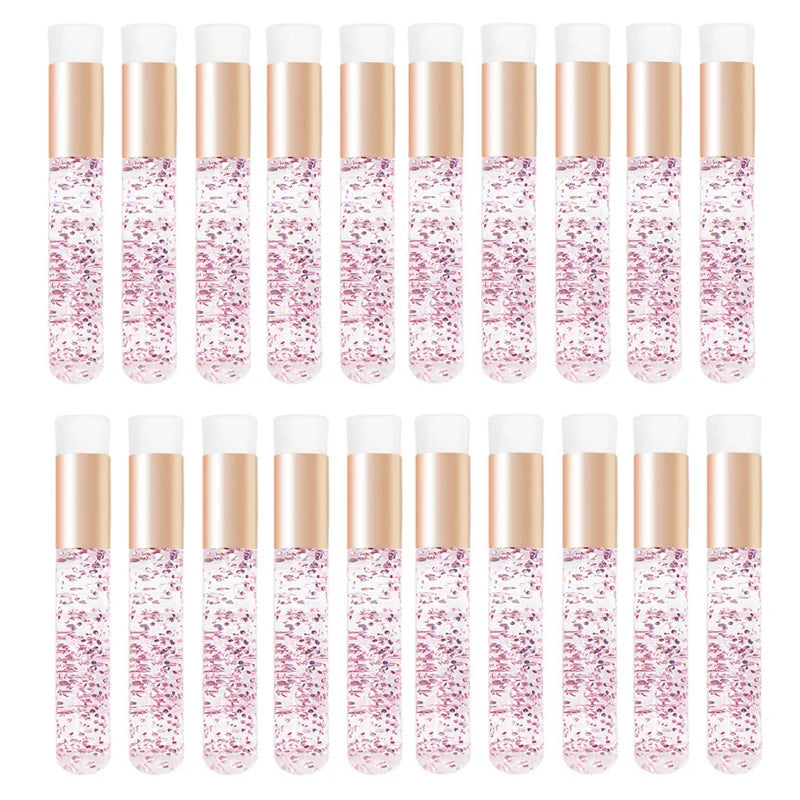 20-piece crystal eyelash cleaning brush set for false eyelashes, eyelash extension care, and makeup removal tools.