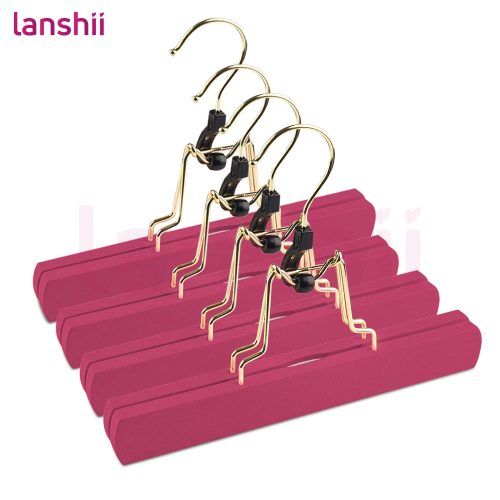 Lanshii Hair Extensions Hanger, 4PCS – Wooden Anti-Slip Rack for Wigs & Extensions, Ideal for Styling & Storage