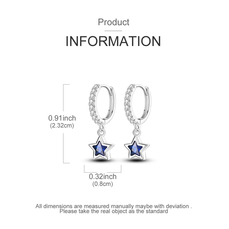 925 sterling silver hoop earrings with night sky gemstones by HSF Marketplace