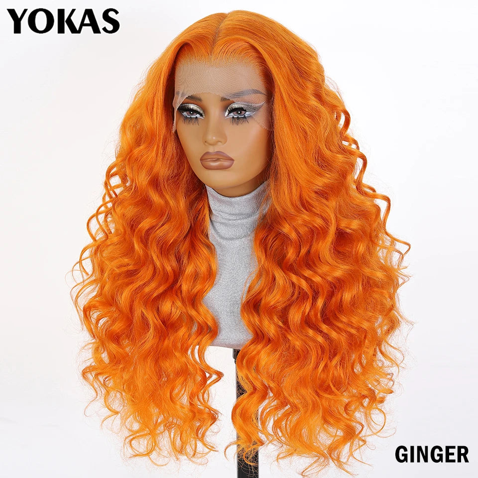 30 Inch Synthetic And Blend Lace Wigs For Women Body Wave Women Wigs 13x6 HD Lace Frontal Wigs With Baby Hair For African Female